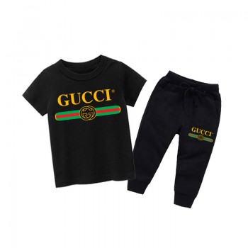 Gucci Black Summer Tracksuit For Kids