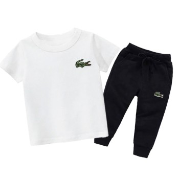 Lacoste White Summer Tracksuit For Kids