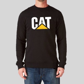 Black Fleece Sweat Shirt With Cat Logo  