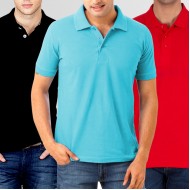 Bundle of 3 Plain Polo High Quality T-Shirts (11 Colors)