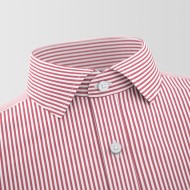 Red & White Lining Formal Shirt