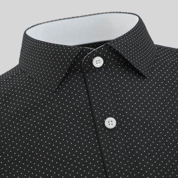 Black Polka dot With Two Pocket Formal Shirt  