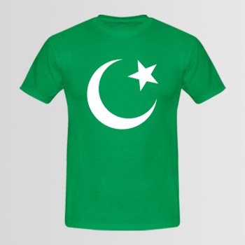 Pakistani Flag T-Shirt for Men & Boys with big Crescent