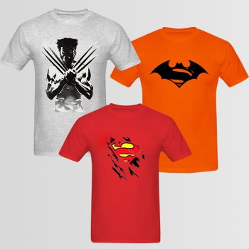 Graphic T-Shirt Bundle Of Three B 1 (Available In Different Colors And Design)