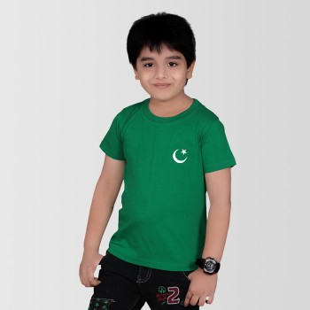 Pakistani Flag T-shirt with Small Crescent for Kids