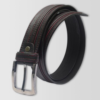 Black Maroon Original Cow Leather Men's Belt