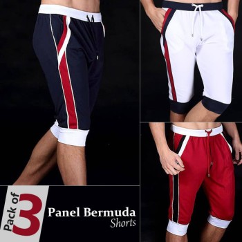 Pack Of 3 Panel Bermuda Shorts 