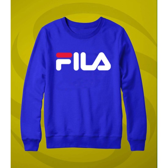 Royal Blue Sweat Shirt With Fila Logo