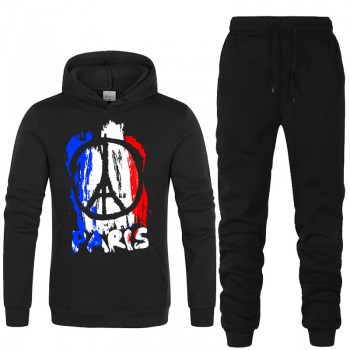 Black Stylish Track Suit With Paris Logo