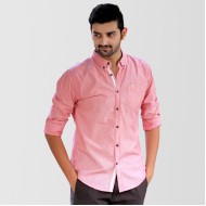 Pink slim fit Casual Shirt